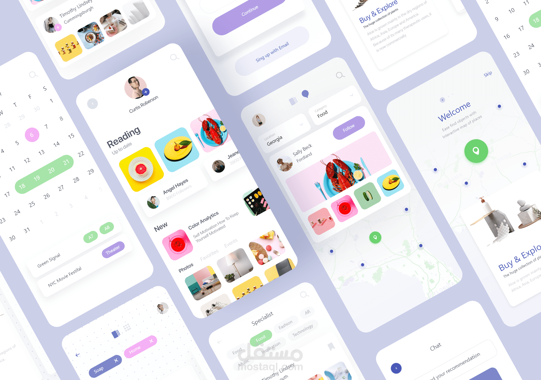 UI Design for Social and Online Shopping app - Design and Prototype
