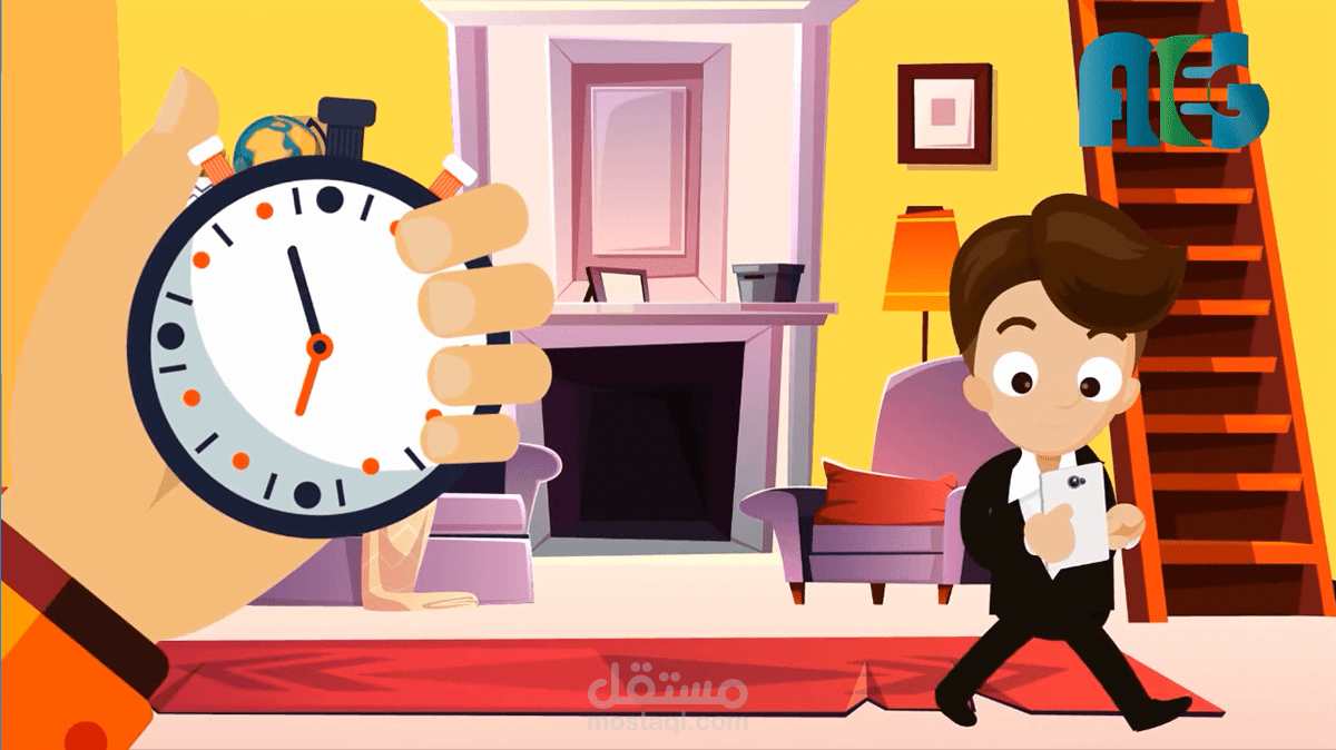 موشن جرافيك لا تهدر الوقت