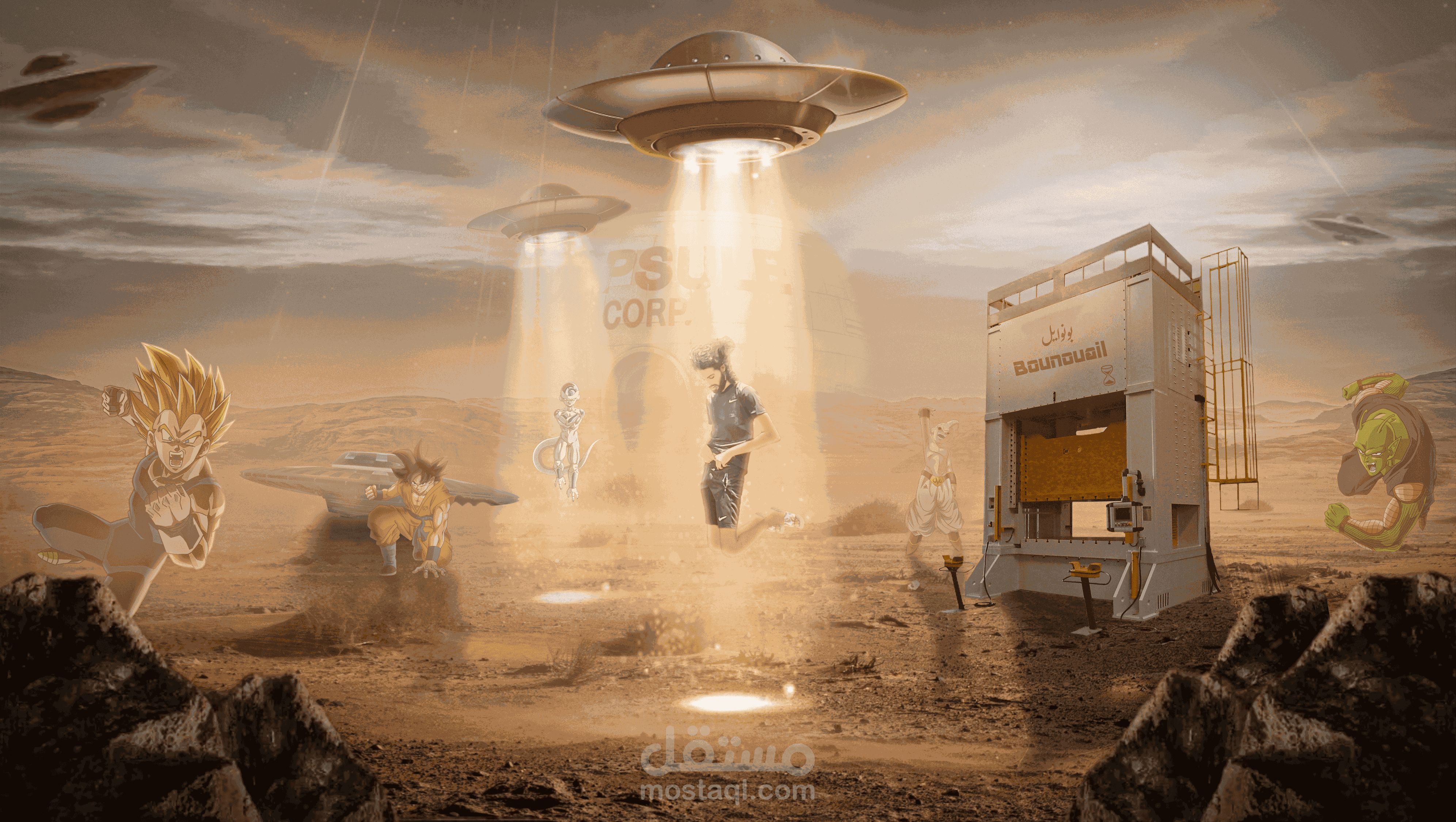 صورة مع شخصيات دراغون بول