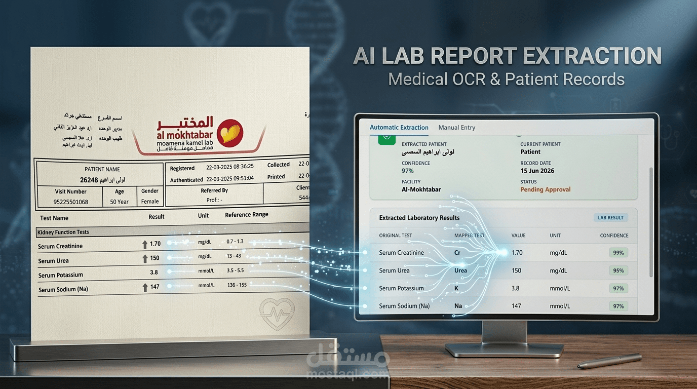AI-Powered Lab Report Data Extraction for EMR/EHR Systems