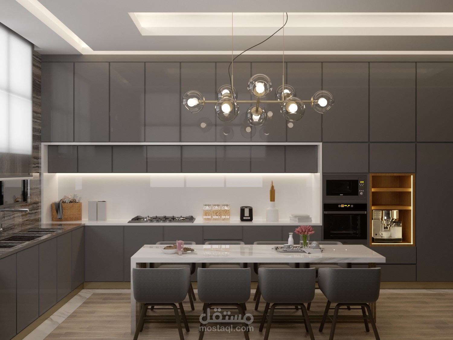 تصميم مطبخ في فيلا /clean kitchen/