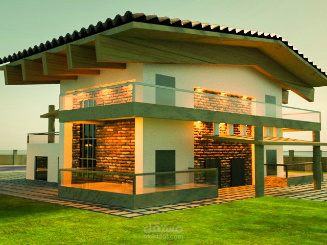 تصميم بيت ريفي