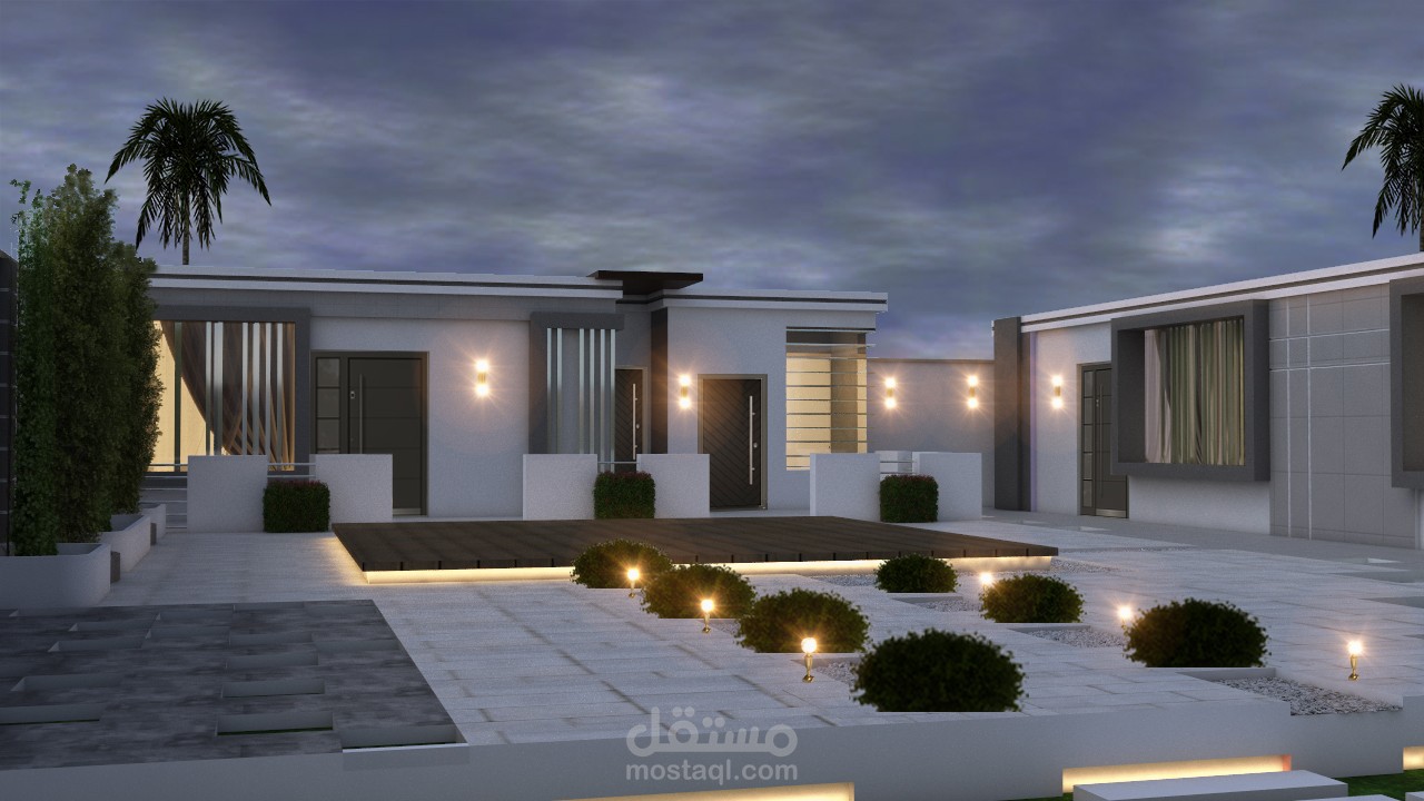 تصميم مجلس مع حديقة