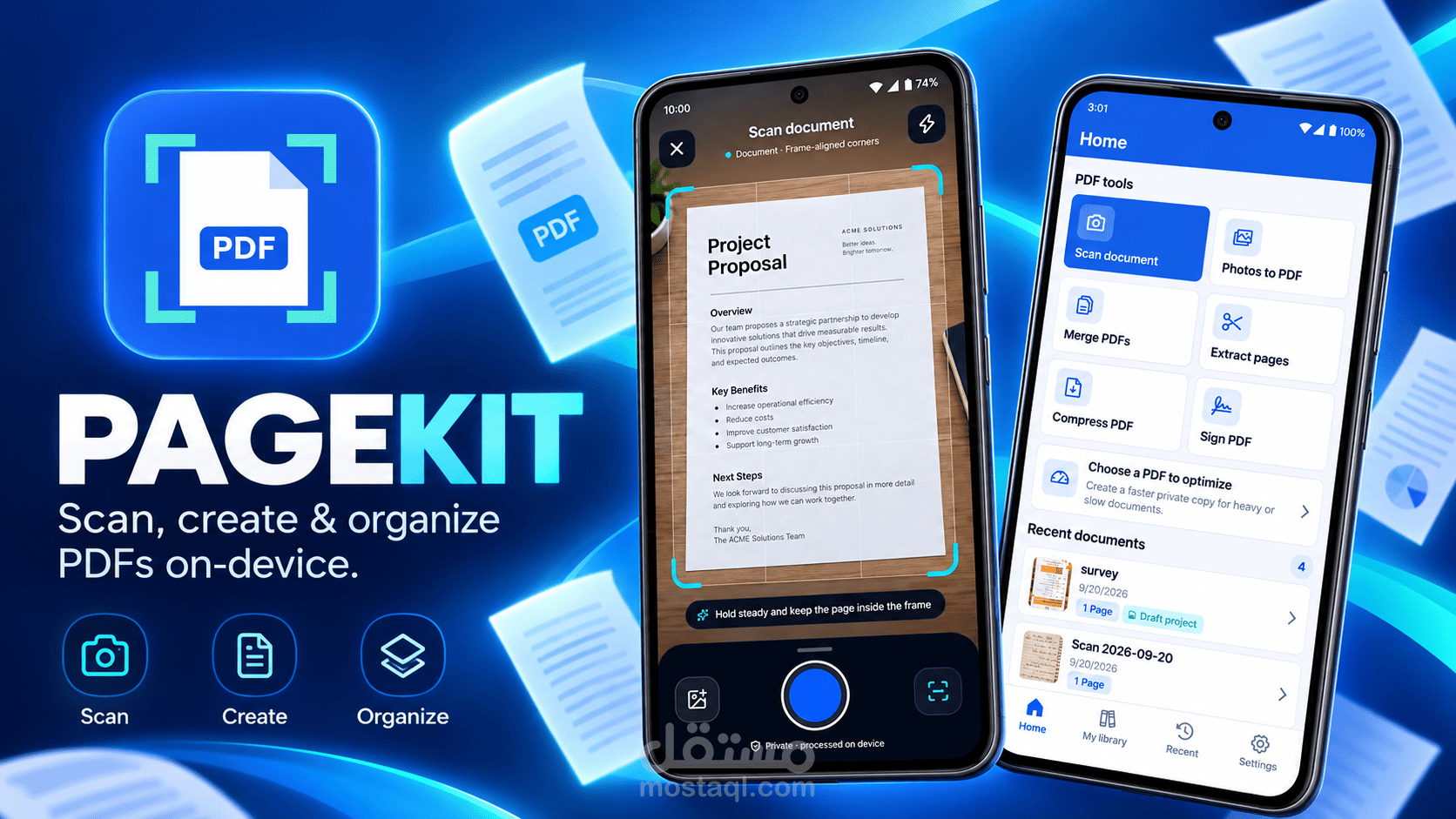 PageKit | تطبيق مسح المستندات وملفات PDF