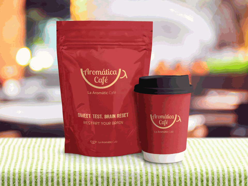 مشاركتي في تصميم شعار La Aromatic cafe