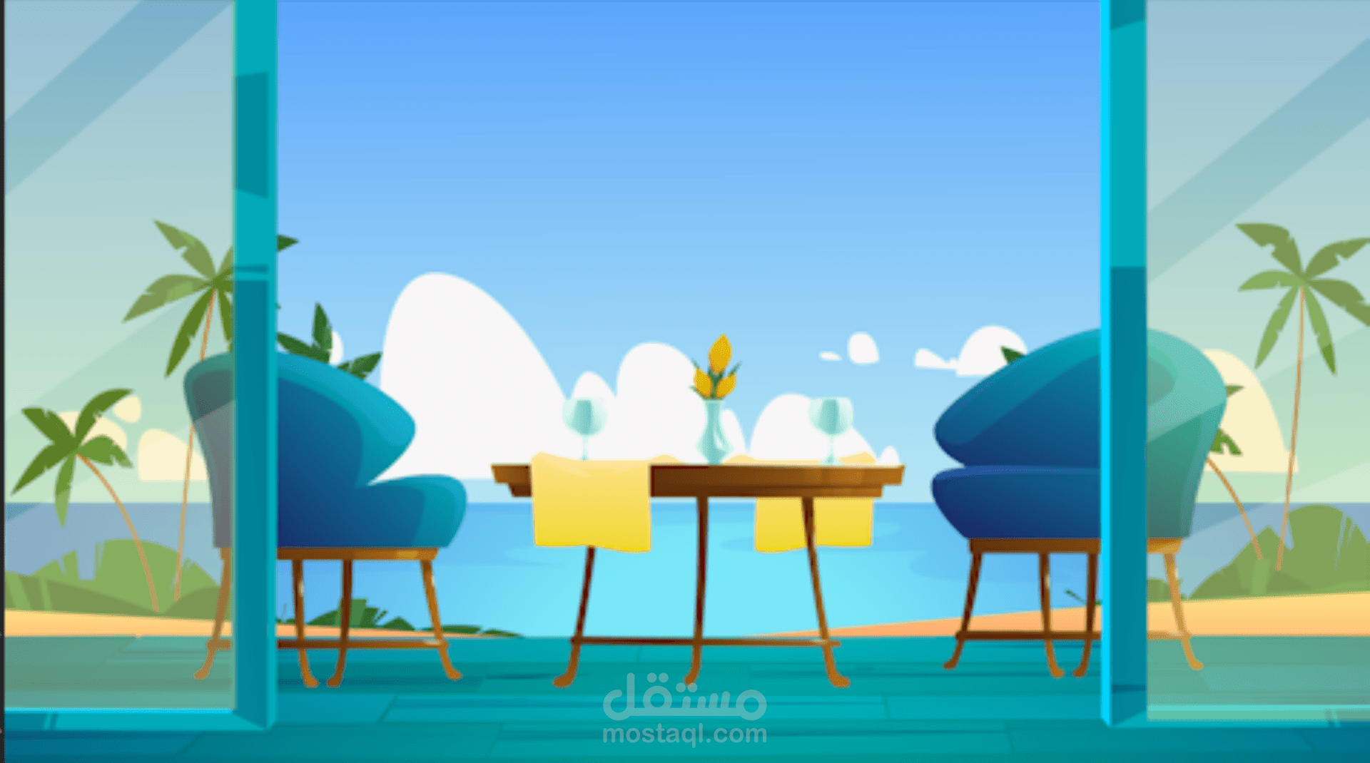 اعلان غير رسمي لمطعم Sea Door للمأكولات البحرية