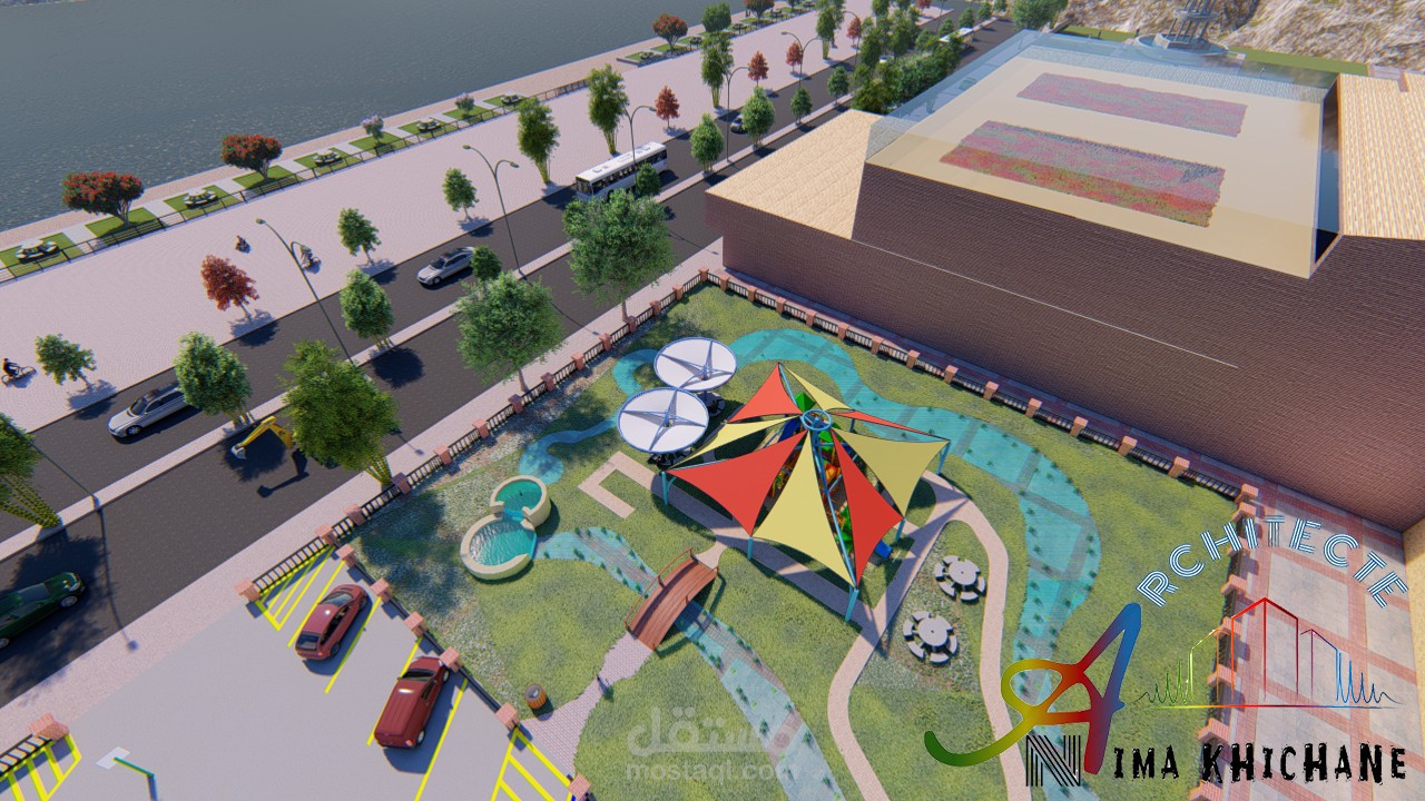 تصميم ثلاثي الأبعاد للحدائق العامة