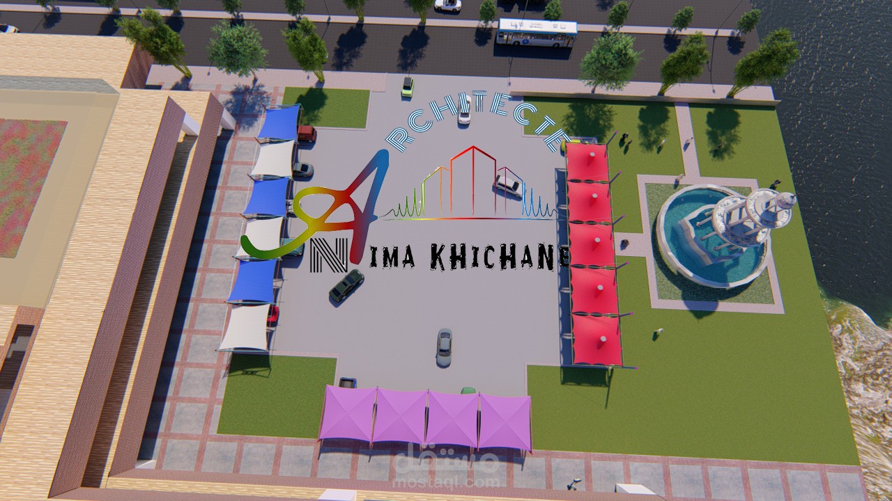 تصاميم مواقف سيارات مغطاة