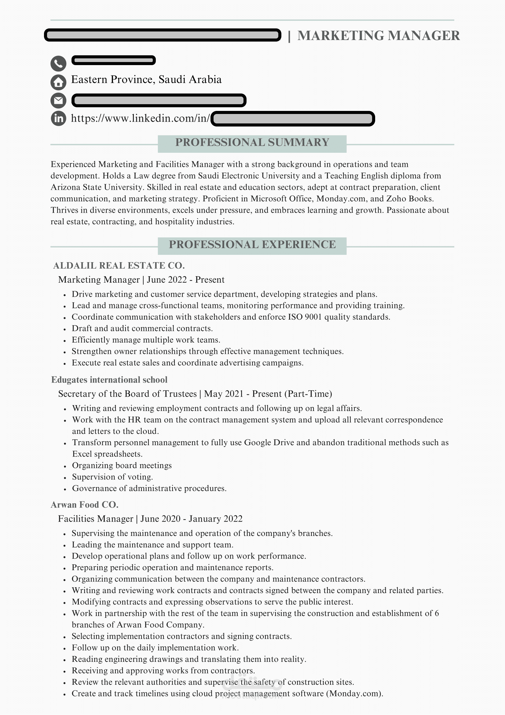 كتابة سيرة ذاتية احترافية متوافقة مع نظام تتبع المرشحين ATS