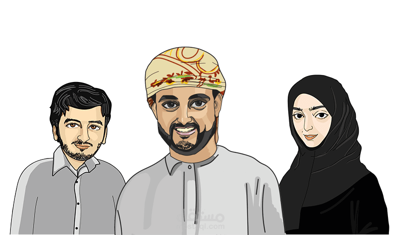 رسم كاراكتر شخصيات سعودية وعمانية