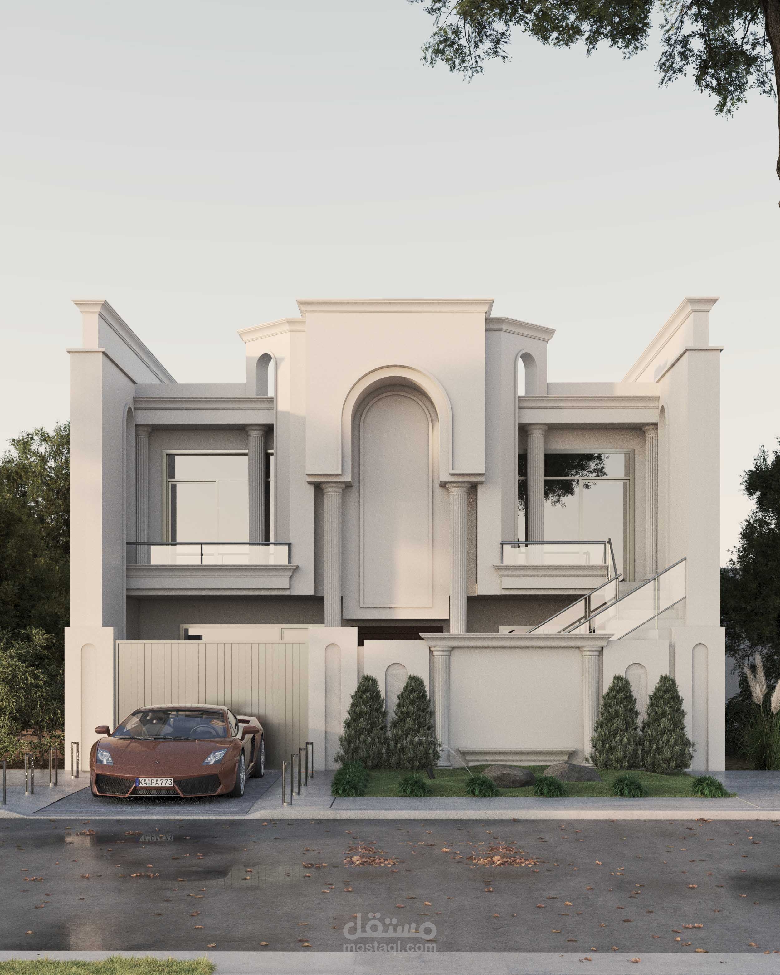 تصميم واجهة منزل في العراق