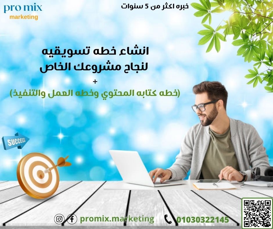 انشاء خطه تسويقيه مدروسه ومخططه مع خطه كتابه المحتوي وخطه العمل والتنفيذ