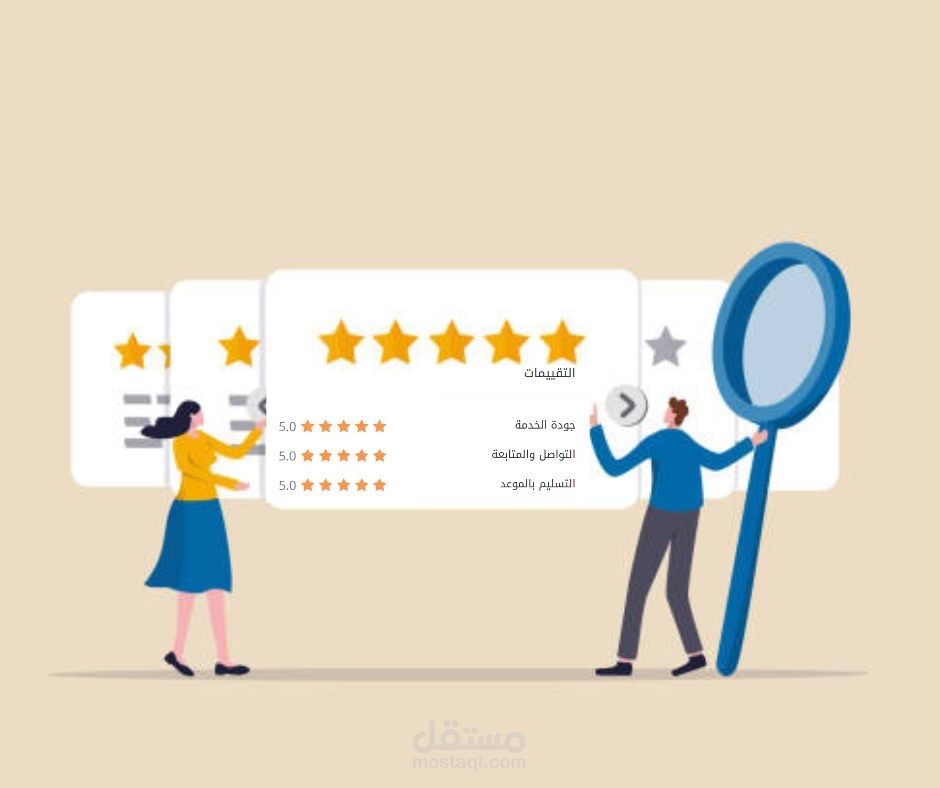 اراء  وتقيمات العملاء علي اداره منصات التواصل الاجتماعي والخطه التسويقيه