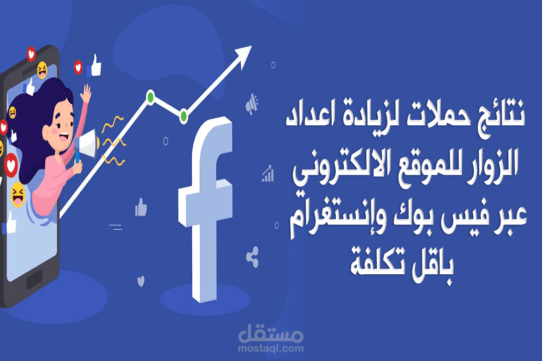 نتائج لحملات زيارات للمواقع الالكترونية عبر فيس بوك وإنستغرام