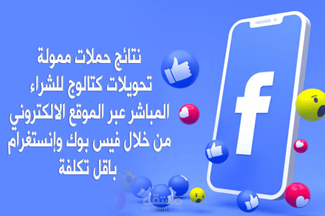 نتائج لحملات شراء  مباشر كتالوج عبر فيس بوك