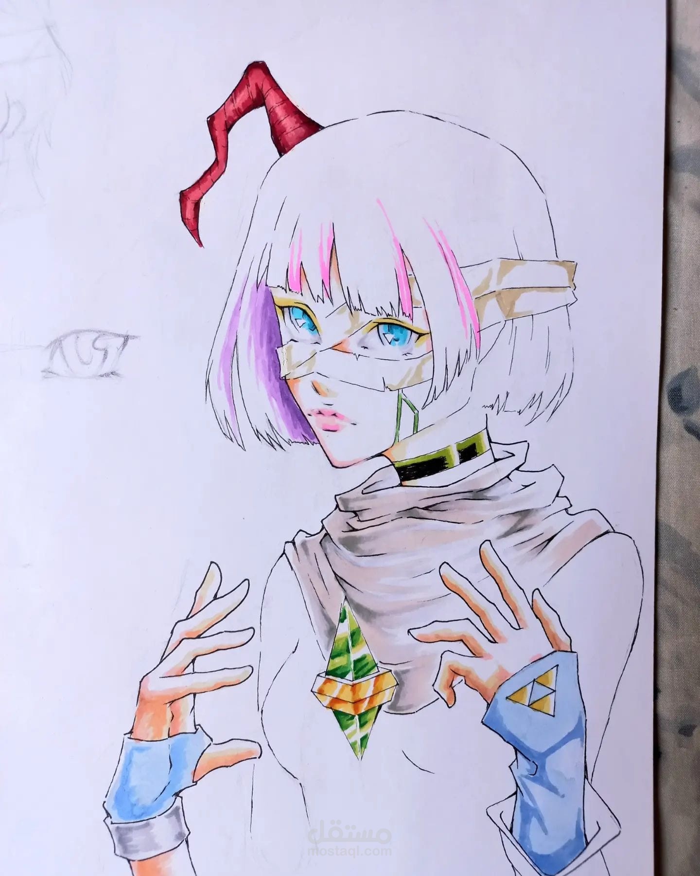 رسمات حبر على الورق