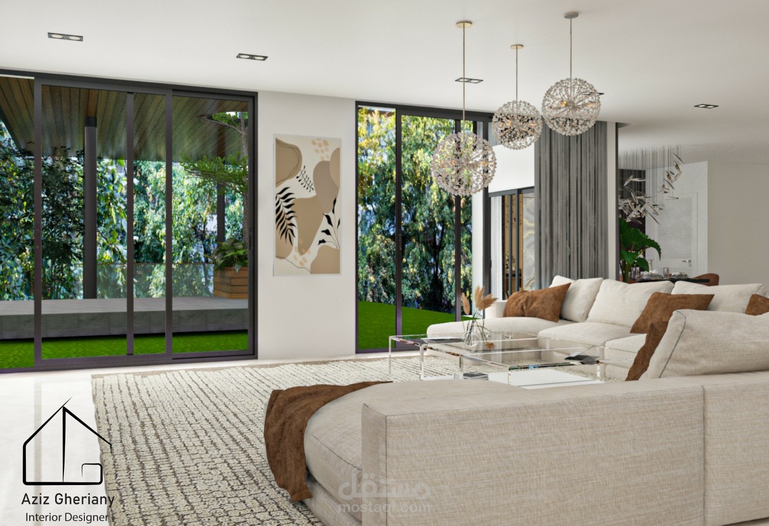 Living room & Kitchen Saudi Arabi