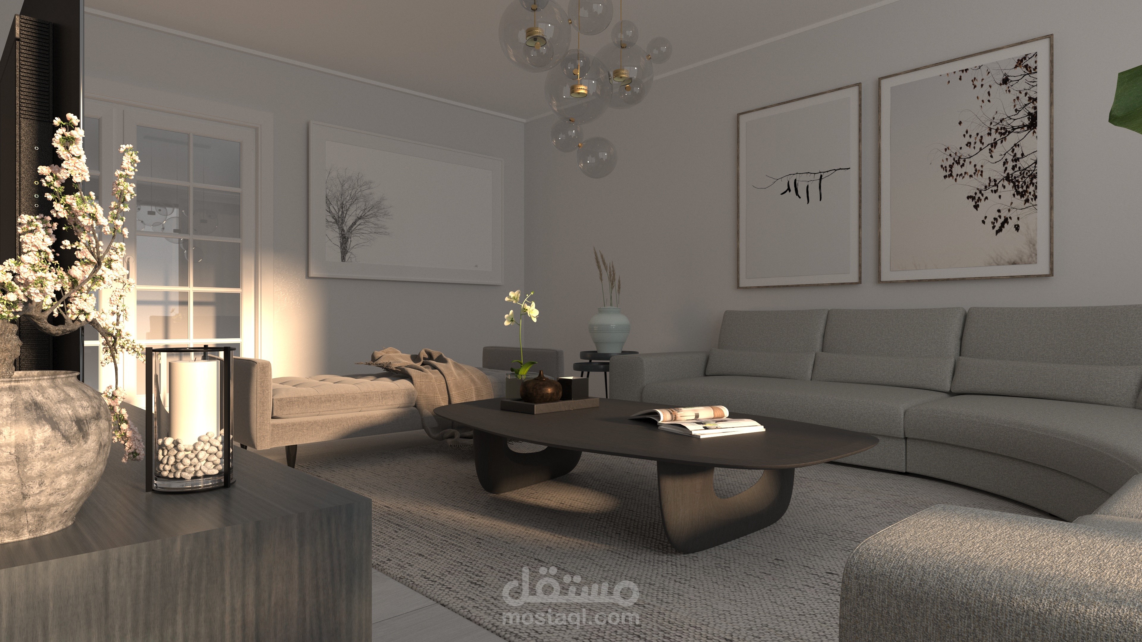 تصميم داخلي لصالة جلوس