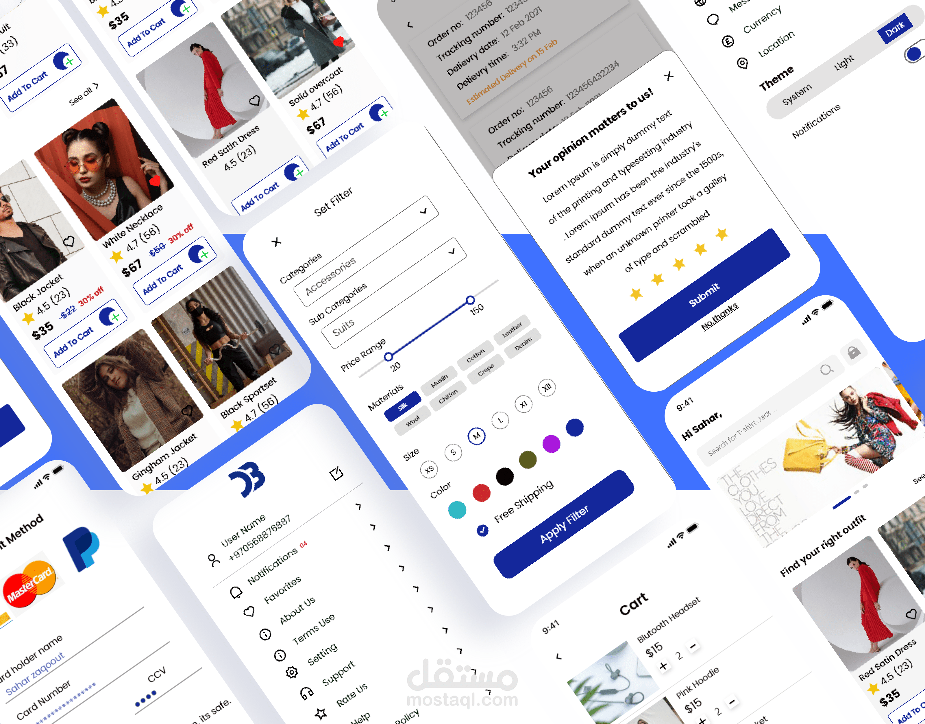 Clothing app design