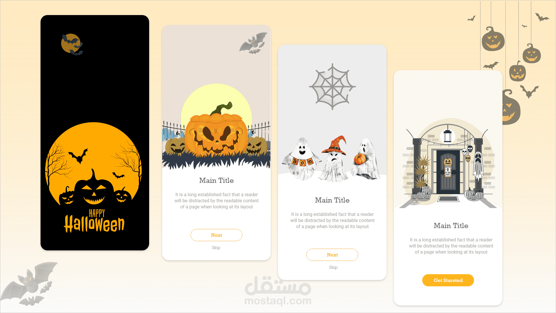 onboarding for Halloween app