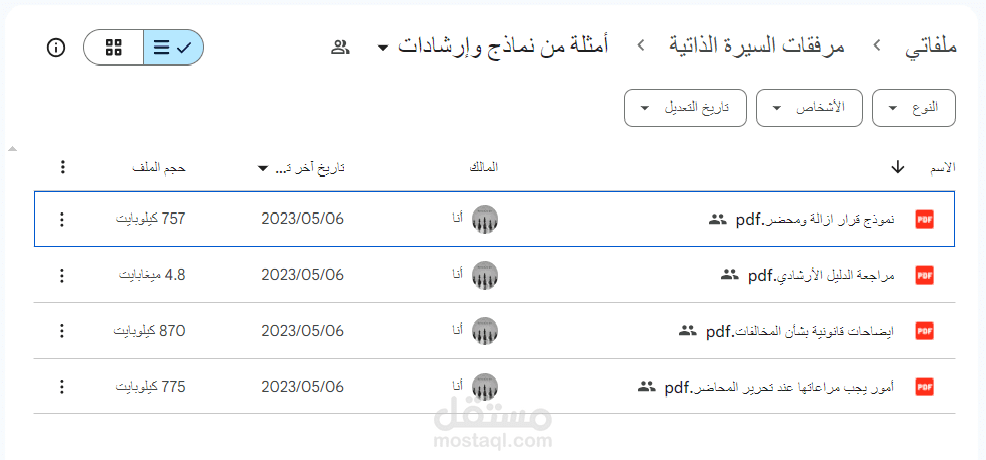 أمثلة من أعمالي القانونية من نوع نماذج العمل والارشادات القانونية مجلد كامل