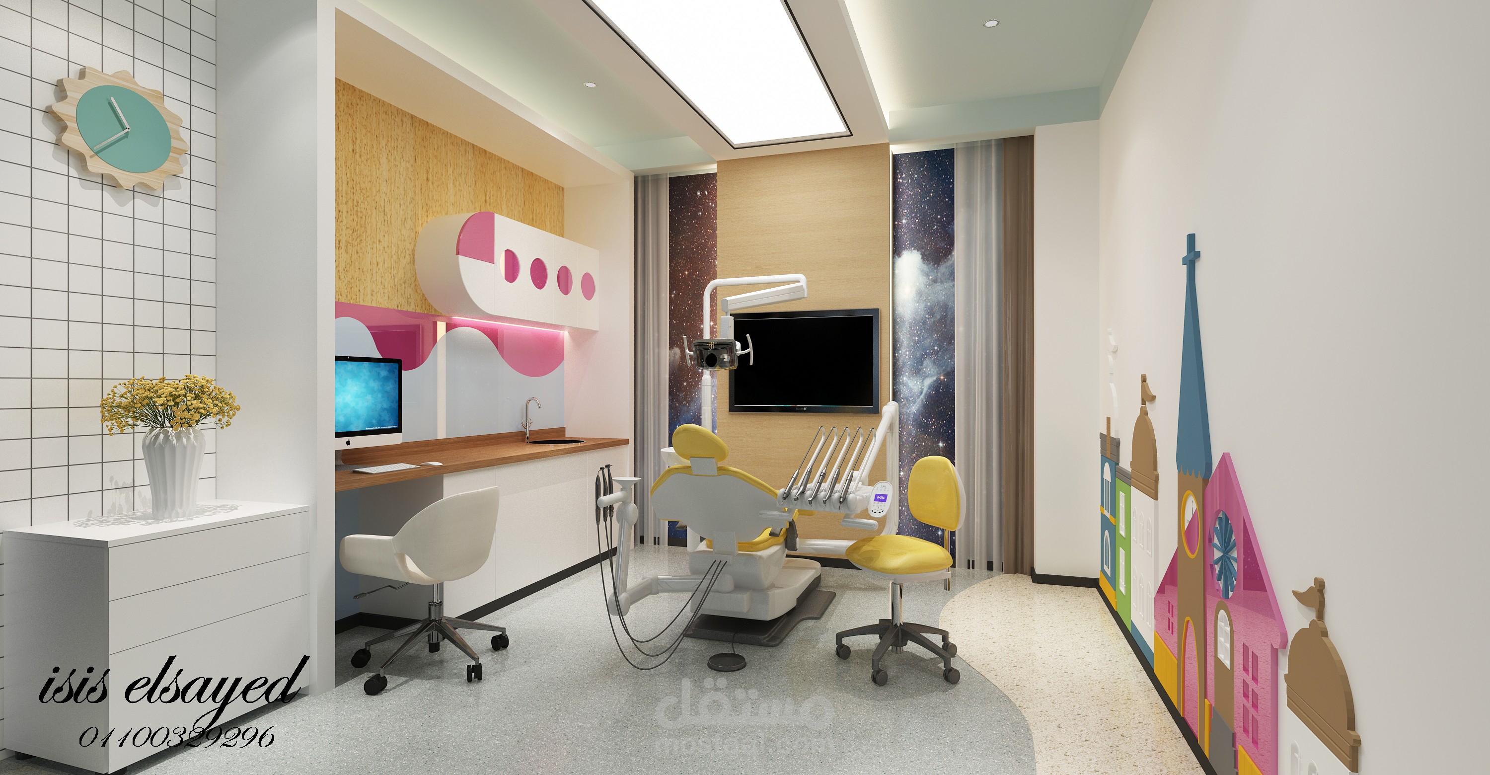 تصميم عيادة اسنان للاطفال