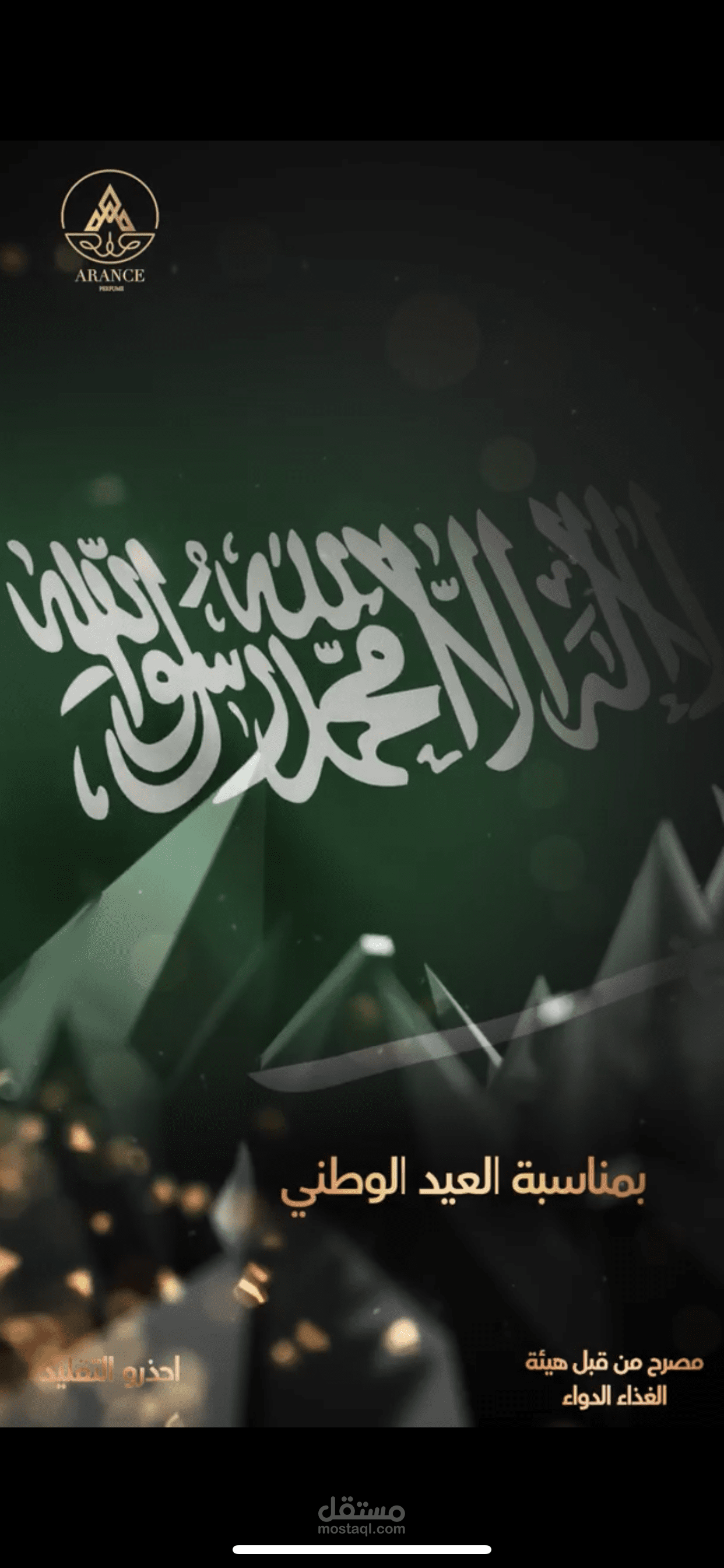تصميم وتنفيذ فيديو بمناسبة العيد الوطني