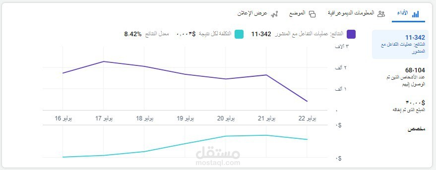 Facebook Ads Result