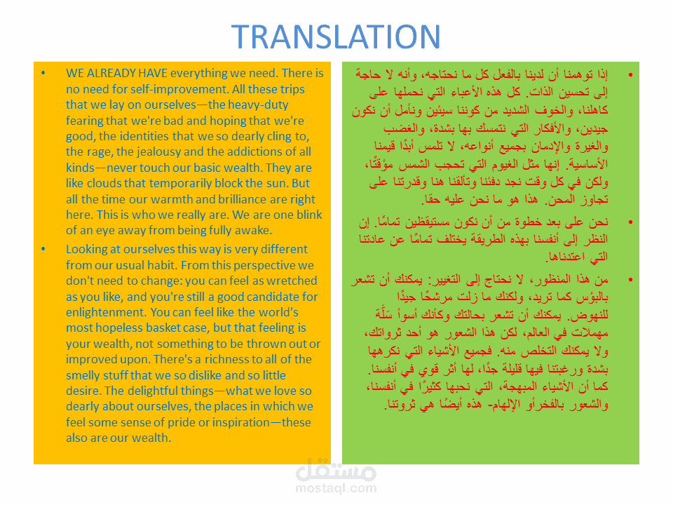 نموذج للترجمة