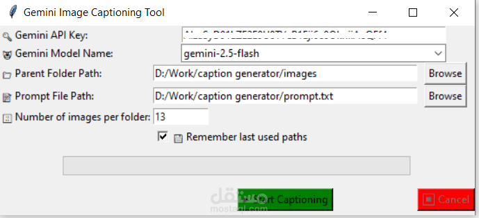 image captioning generator - بوت يقوم بتوليد وصف للصور باستخدام gemini