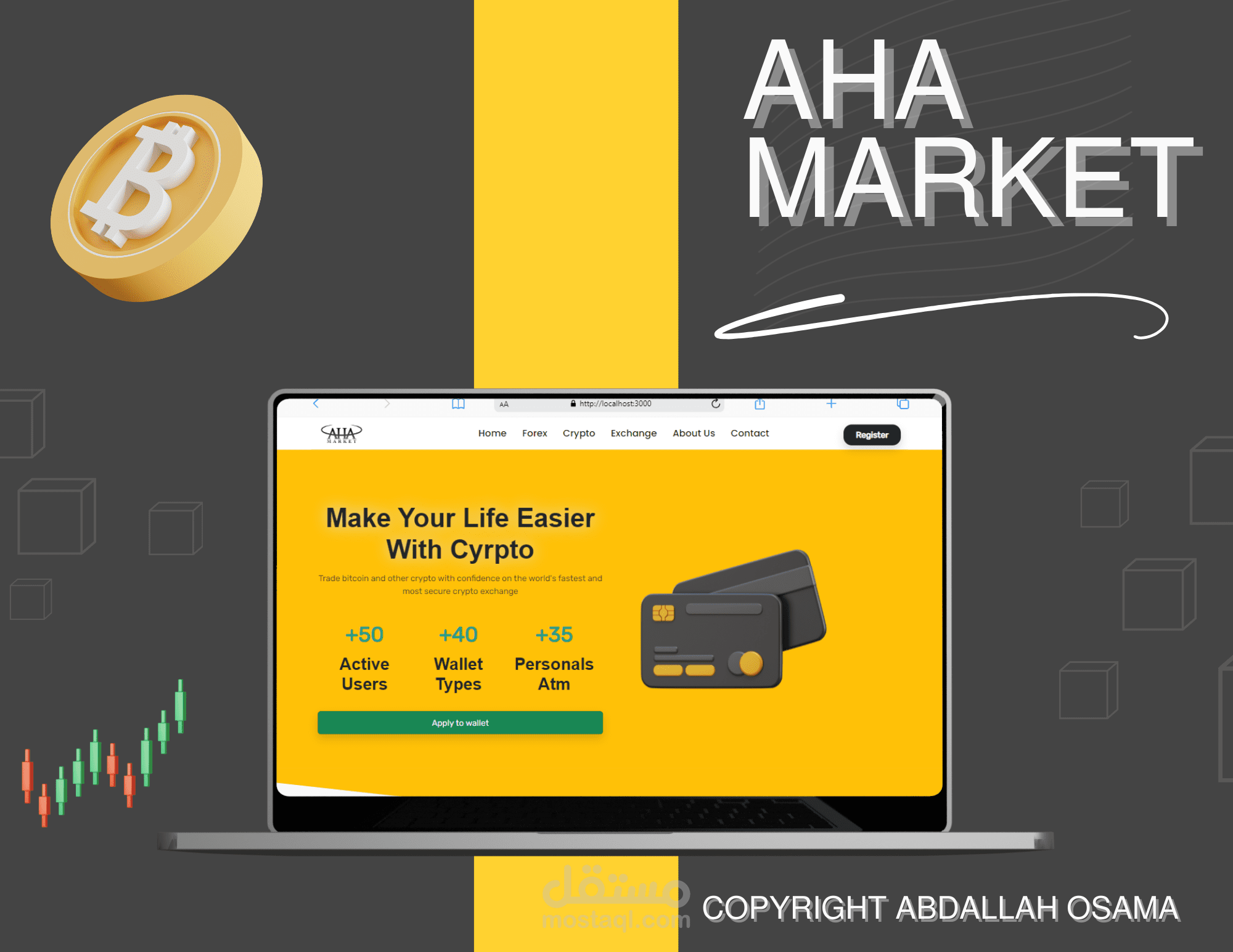 منصة  تداول اموال وعملات رقميه AHA Market