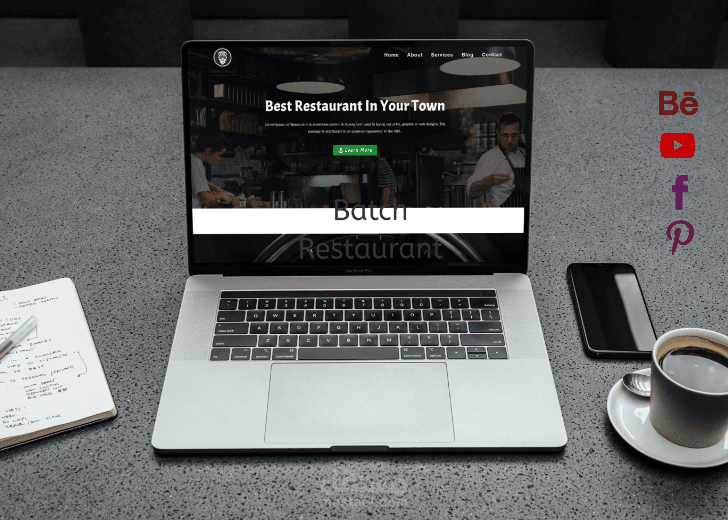 complete responsive restaurant website