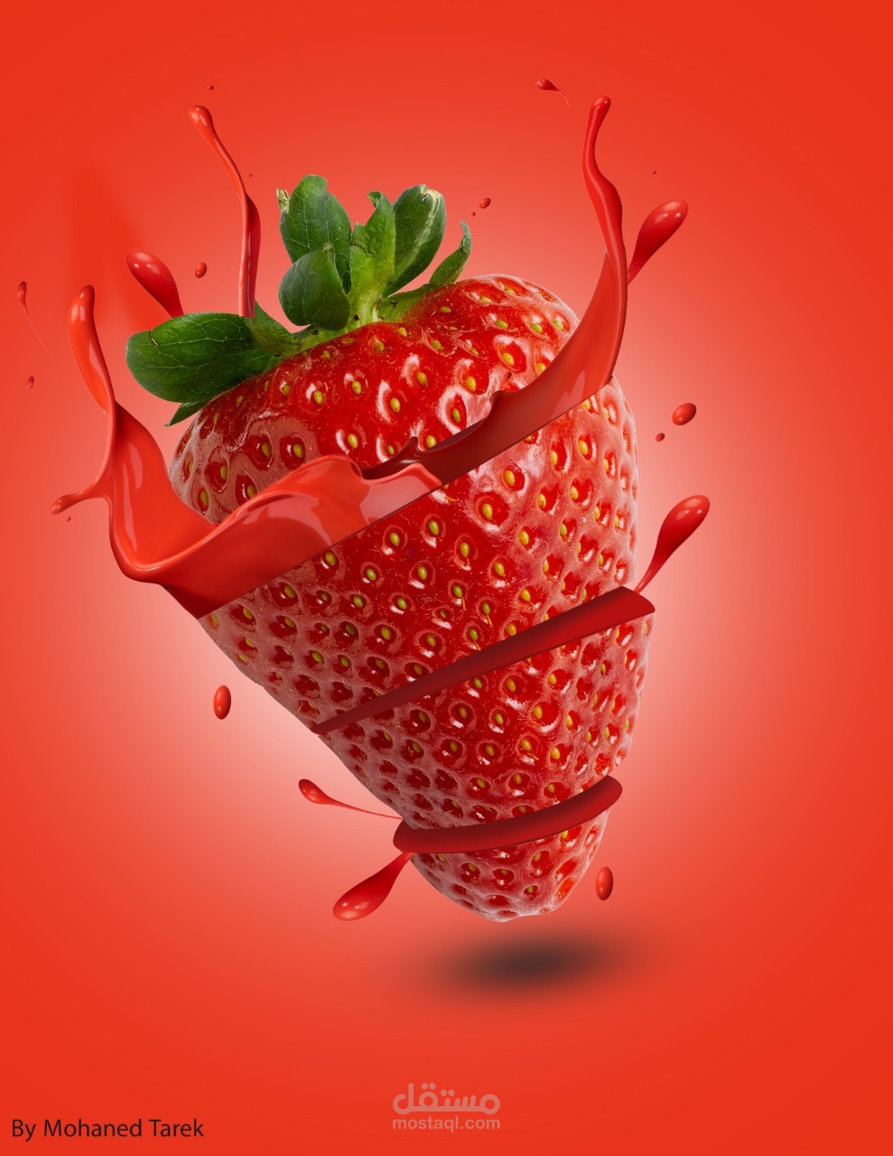 Poster Design Strawberry Flavor