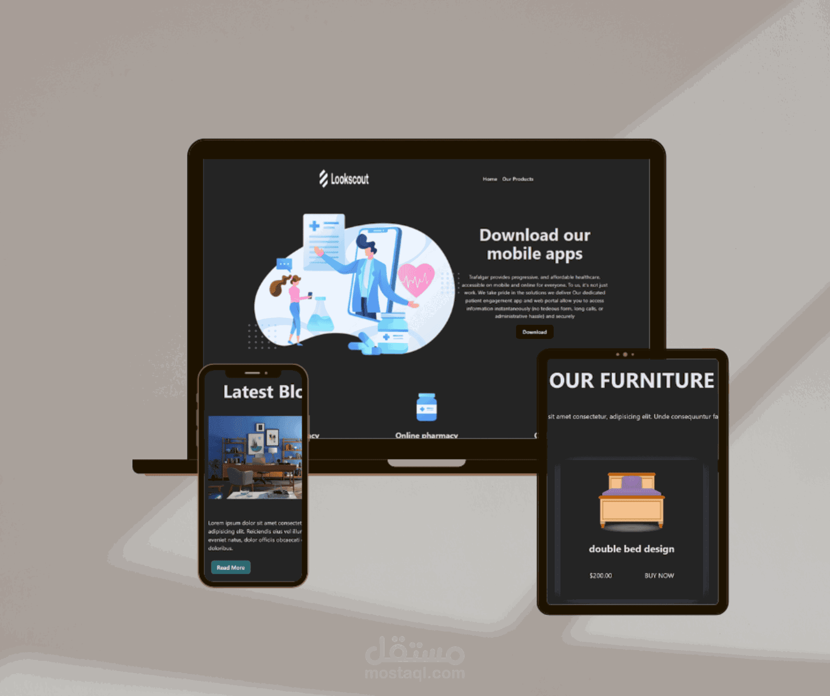 صفحة هبوط مميزه مجهزه ب React