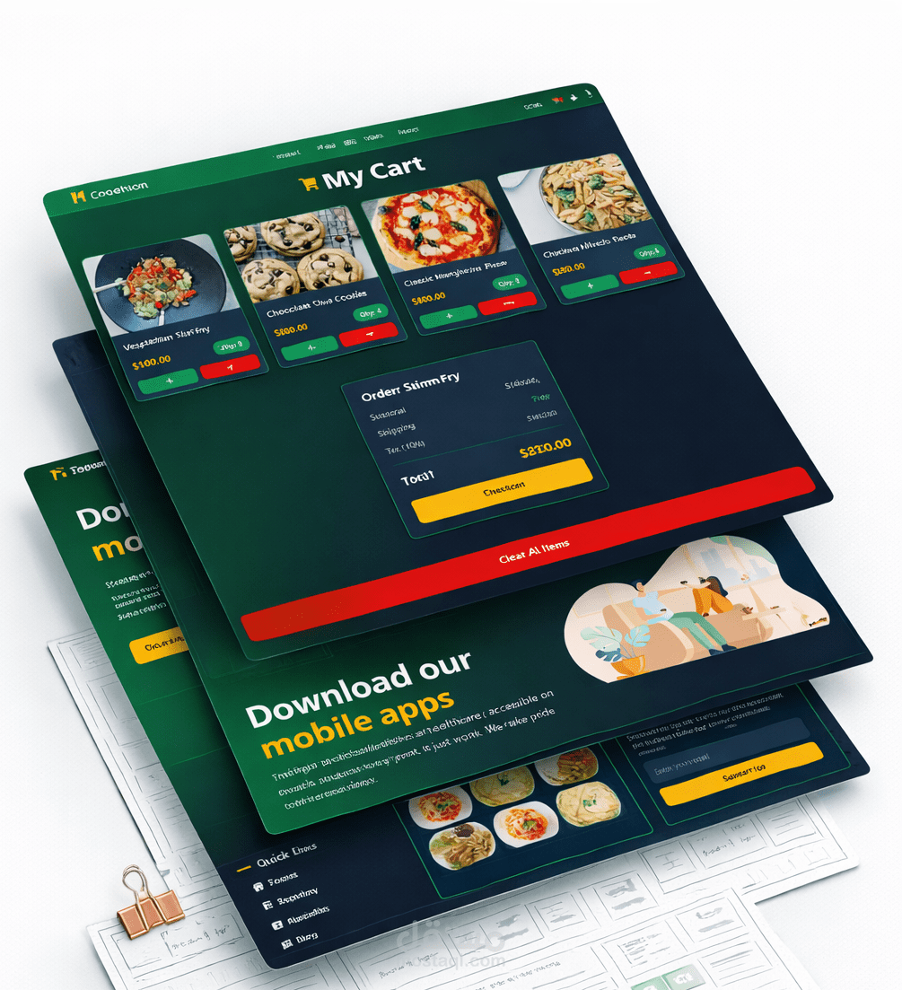 تطبيق متجر أكلات (React + Redux + API Integration)