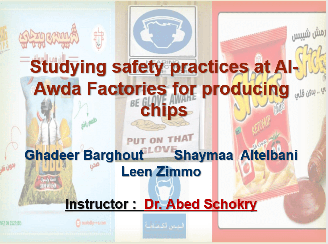 Studying safety practices at al awda factories for producing chips