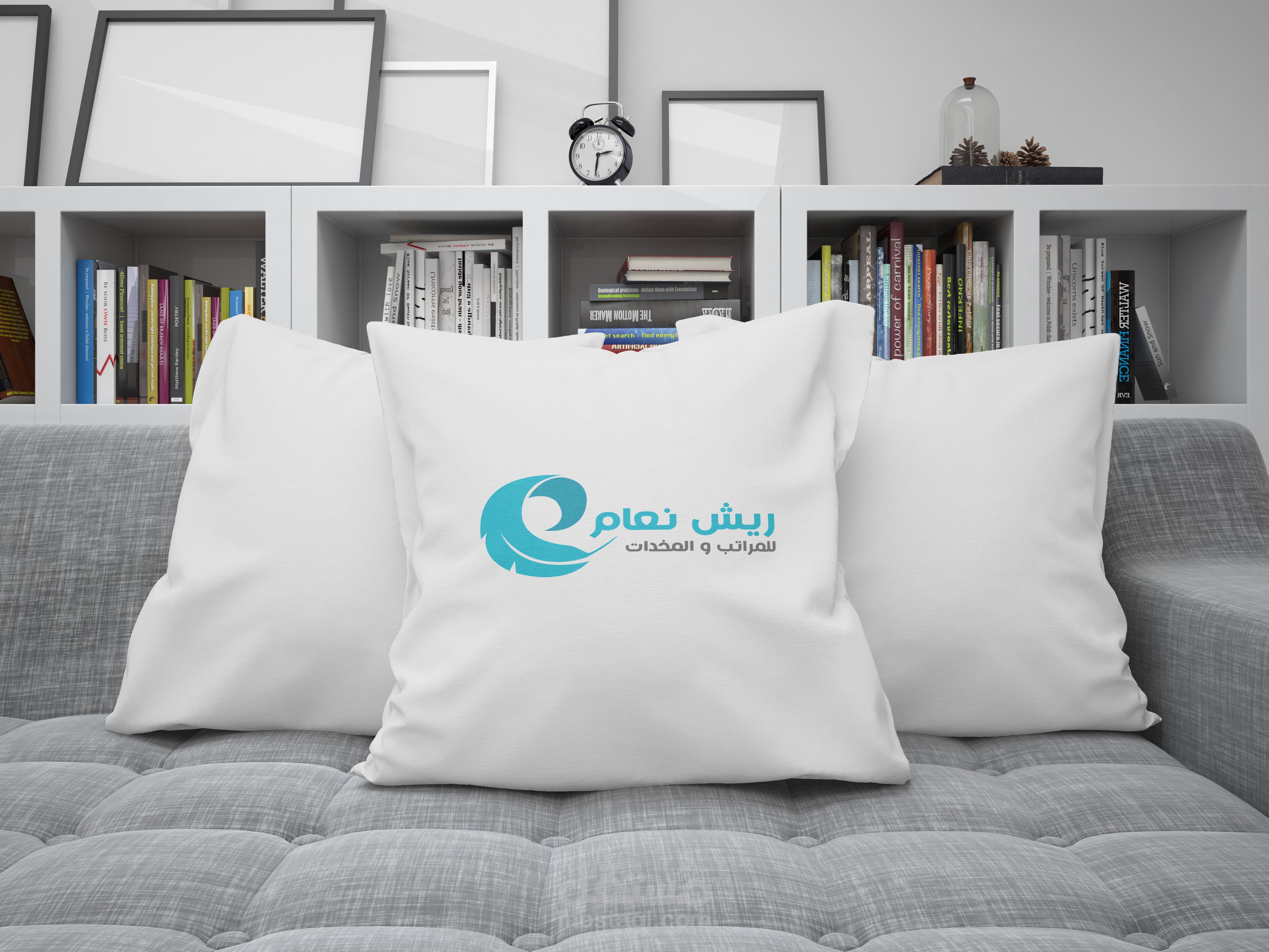 تصميم شعارين لشركة ريش نعام