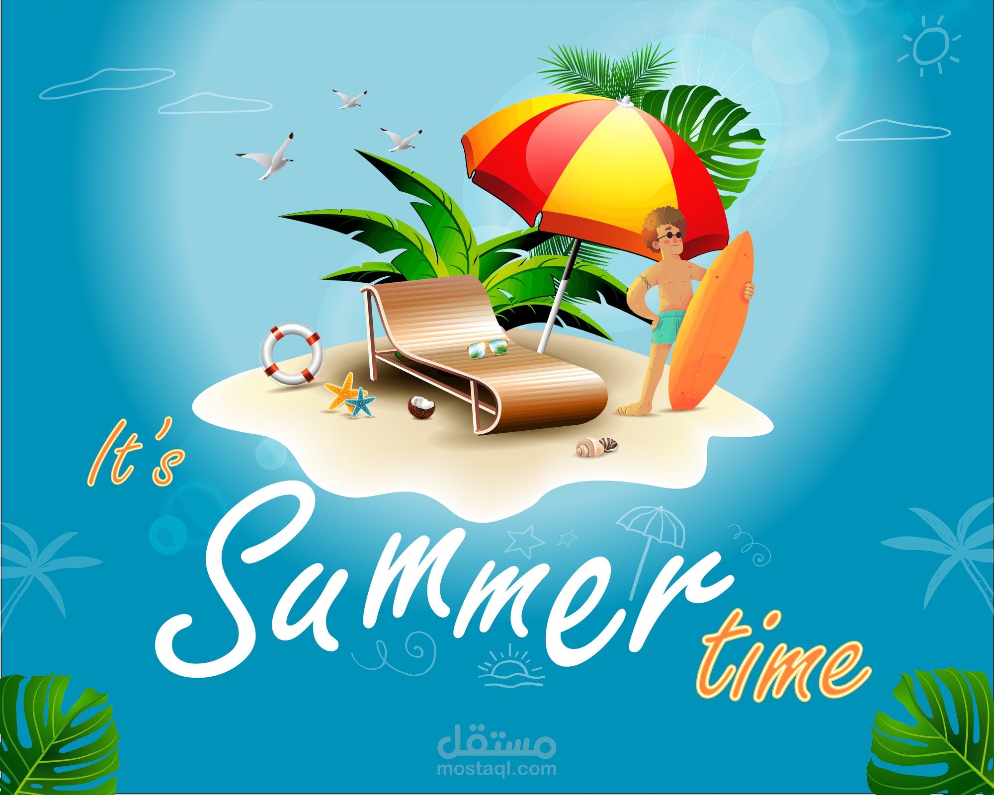 it's summer time social media design