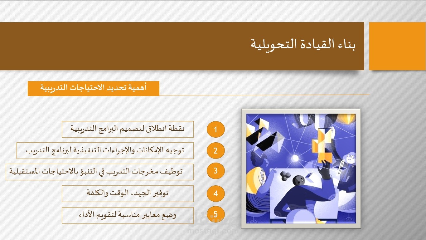 إنشاء عرض تقديمي لكتاب (أثر القيادة التحويلية على أداء المدرسة)