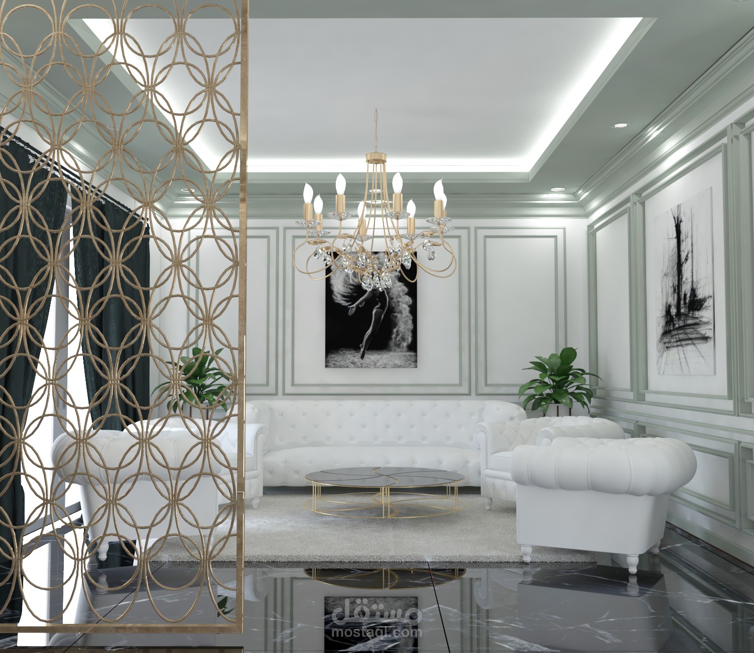 اقوم بعمل تصميم ثلاثي الأبعاد داخلي  بتكلفة 5$ لكل 2متر مربع