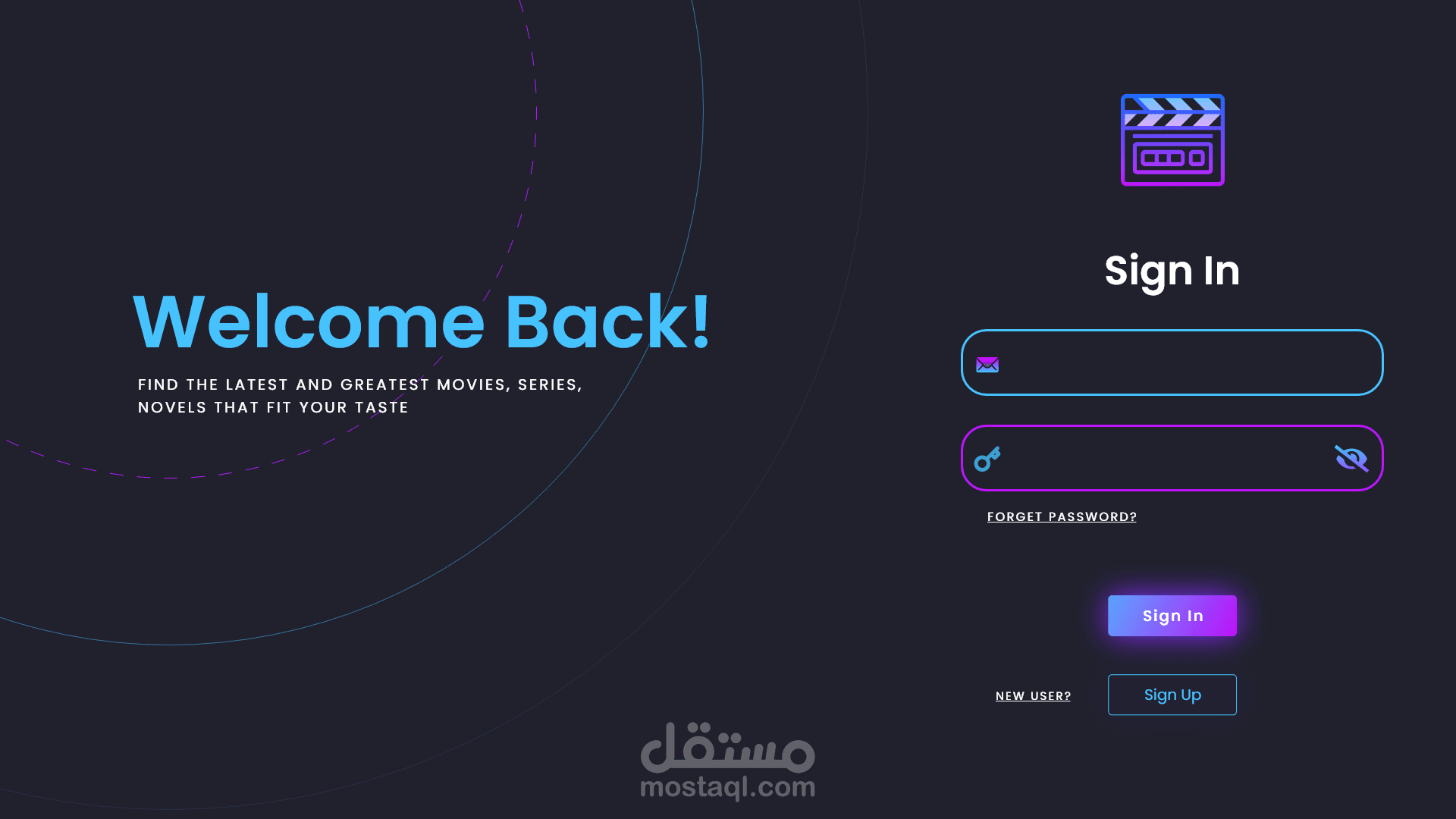 تصميم وبرمجة موقع مكتبة أفلام front end+Back end