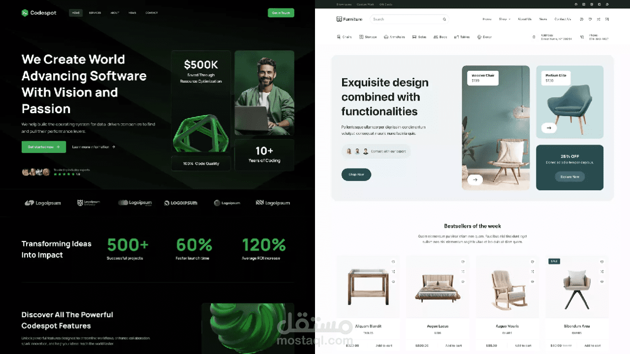 نبذة عن بعد أعمالي (WordPress & SEO Architecture)