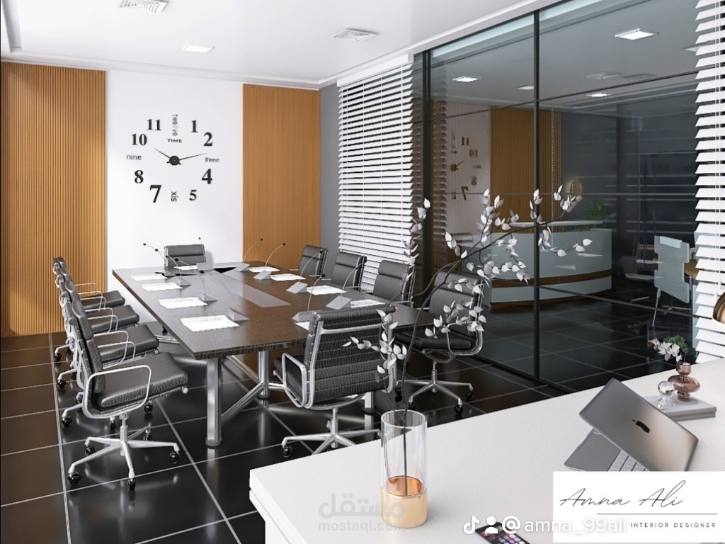 تصميم داخلي لمبنى اداري