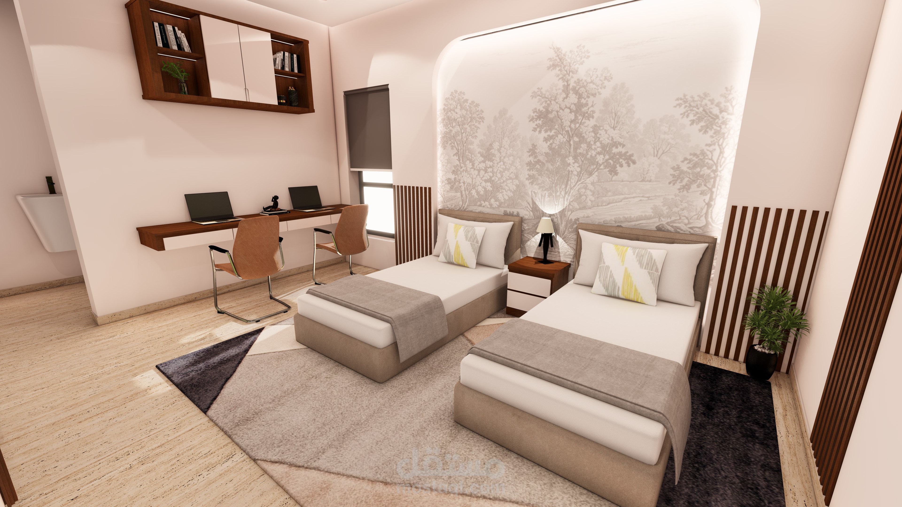 غرفة نوم أطفال 2 سرير