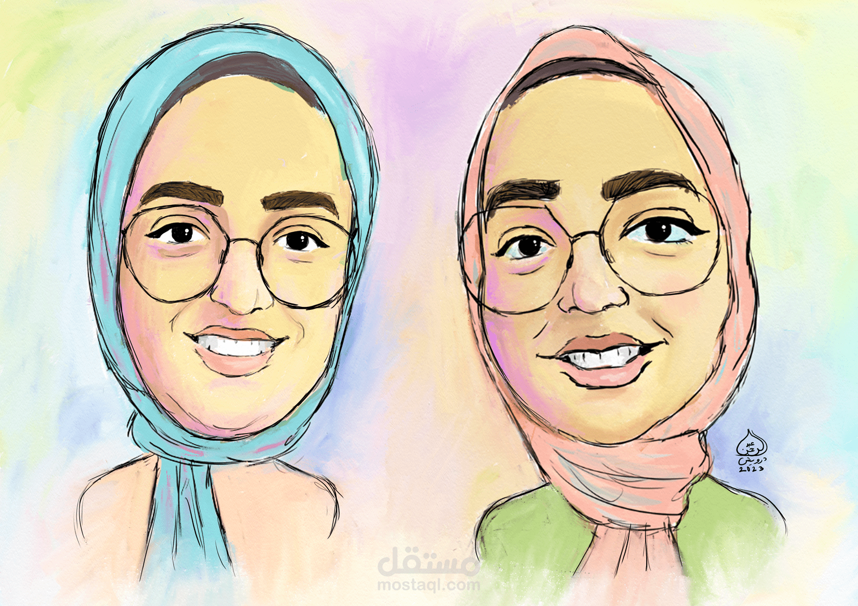 رسم بورتريه رقمي