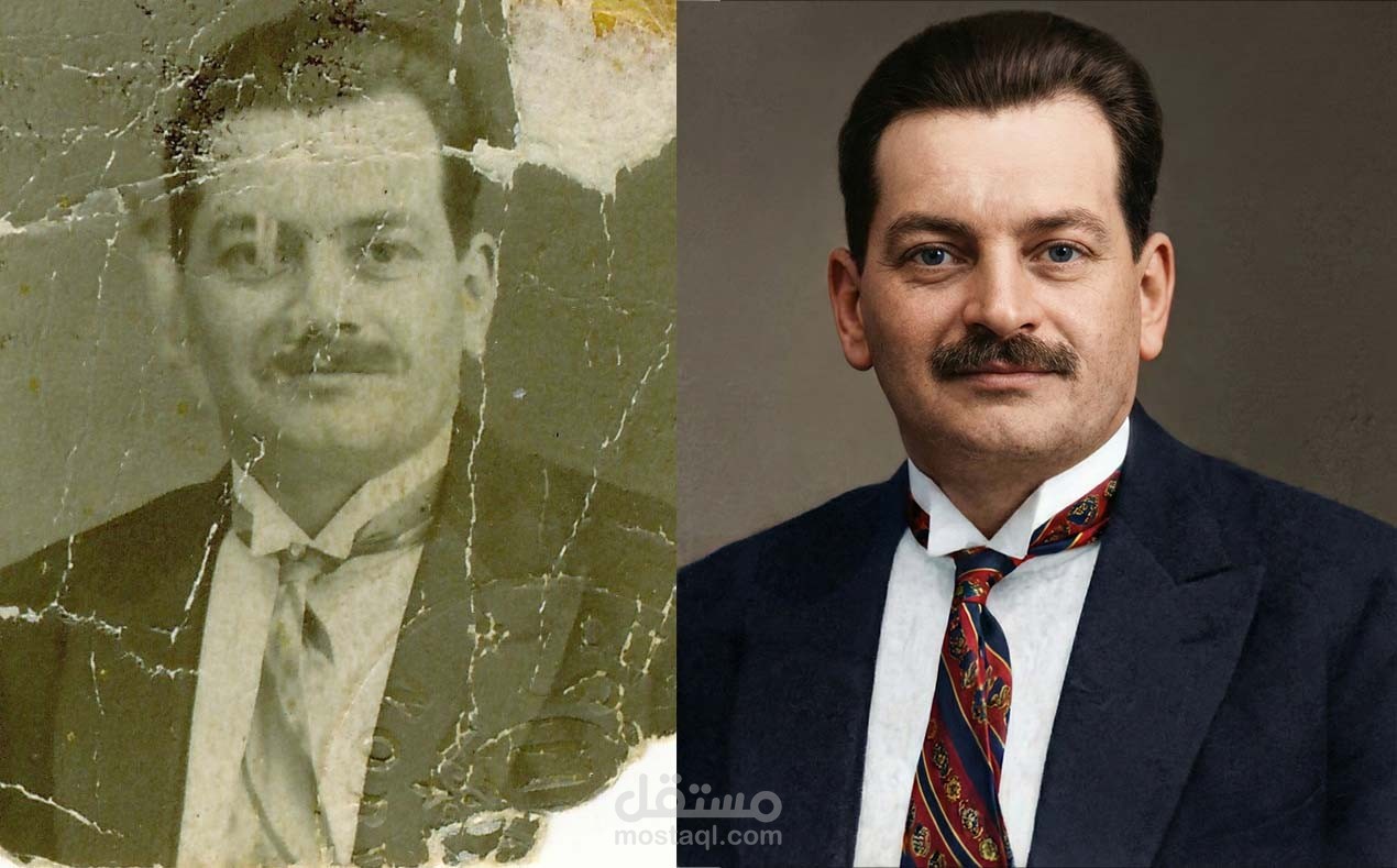 ترميم صور قديمة وتلوينها ورفع جودتها