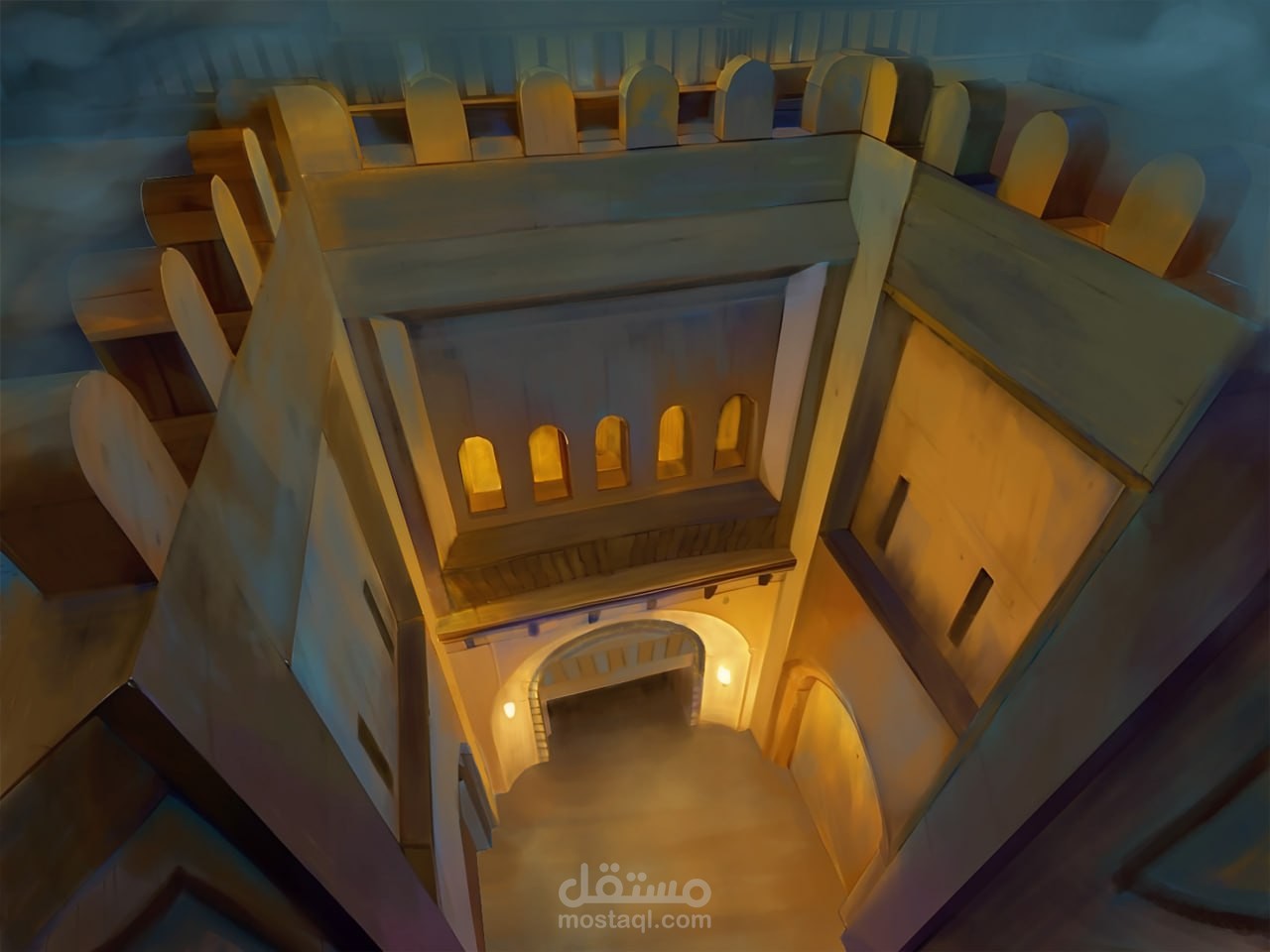 تصميم خلفيات رقمية لبعض الأماكن من القاهرة القديمة