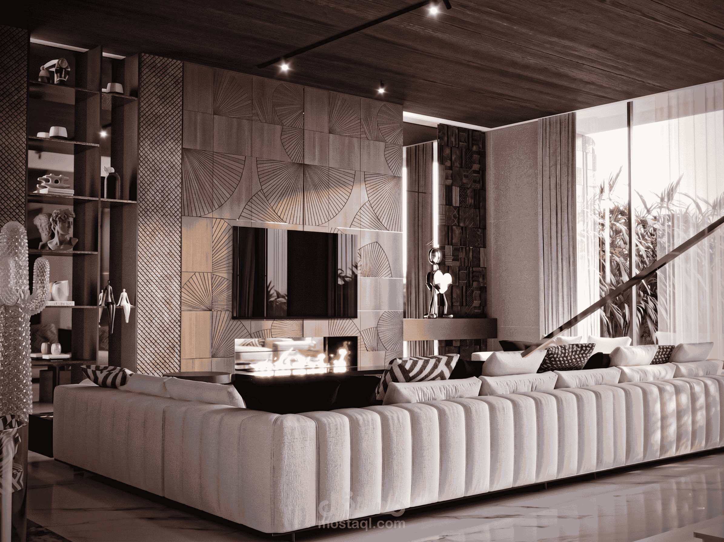 تصميم منطقة جلوس عائلية