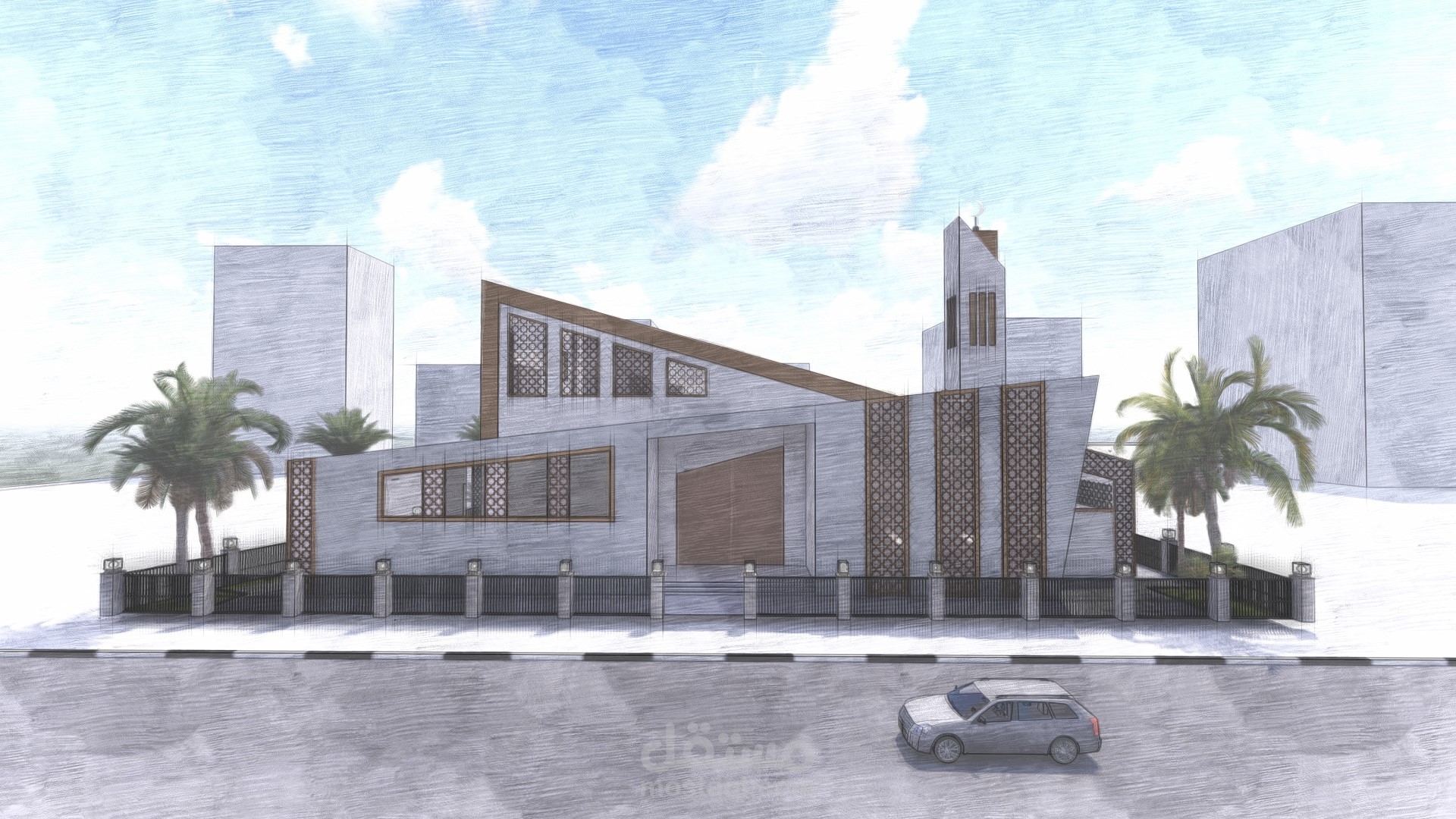 تصميم مسجد