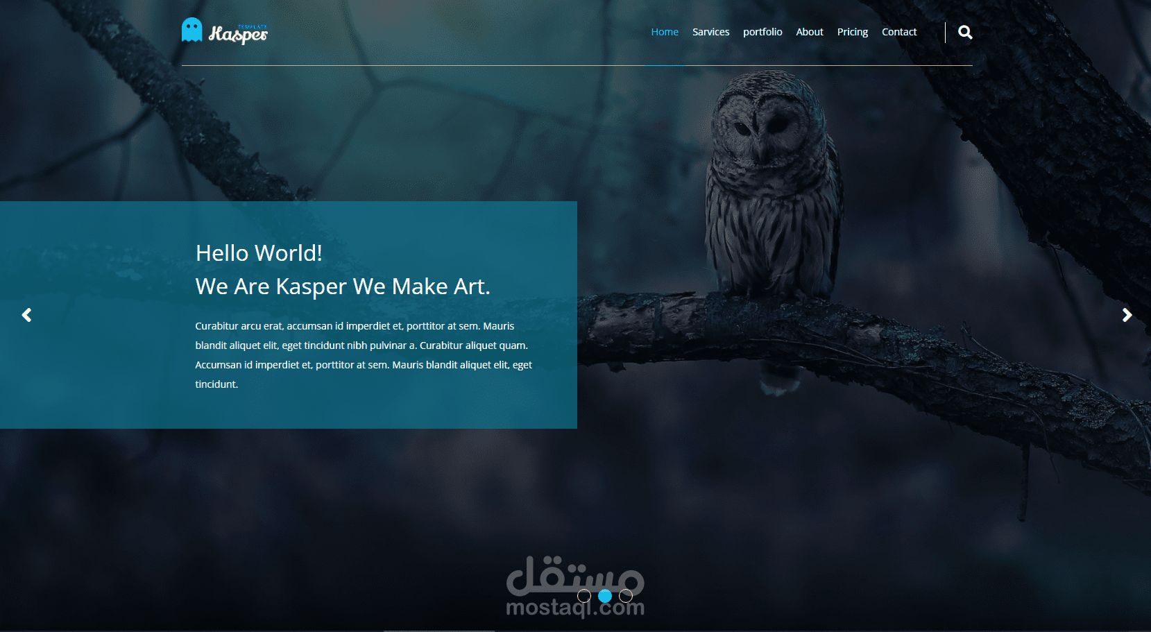 عمل موقع لشركه بإسم kasper